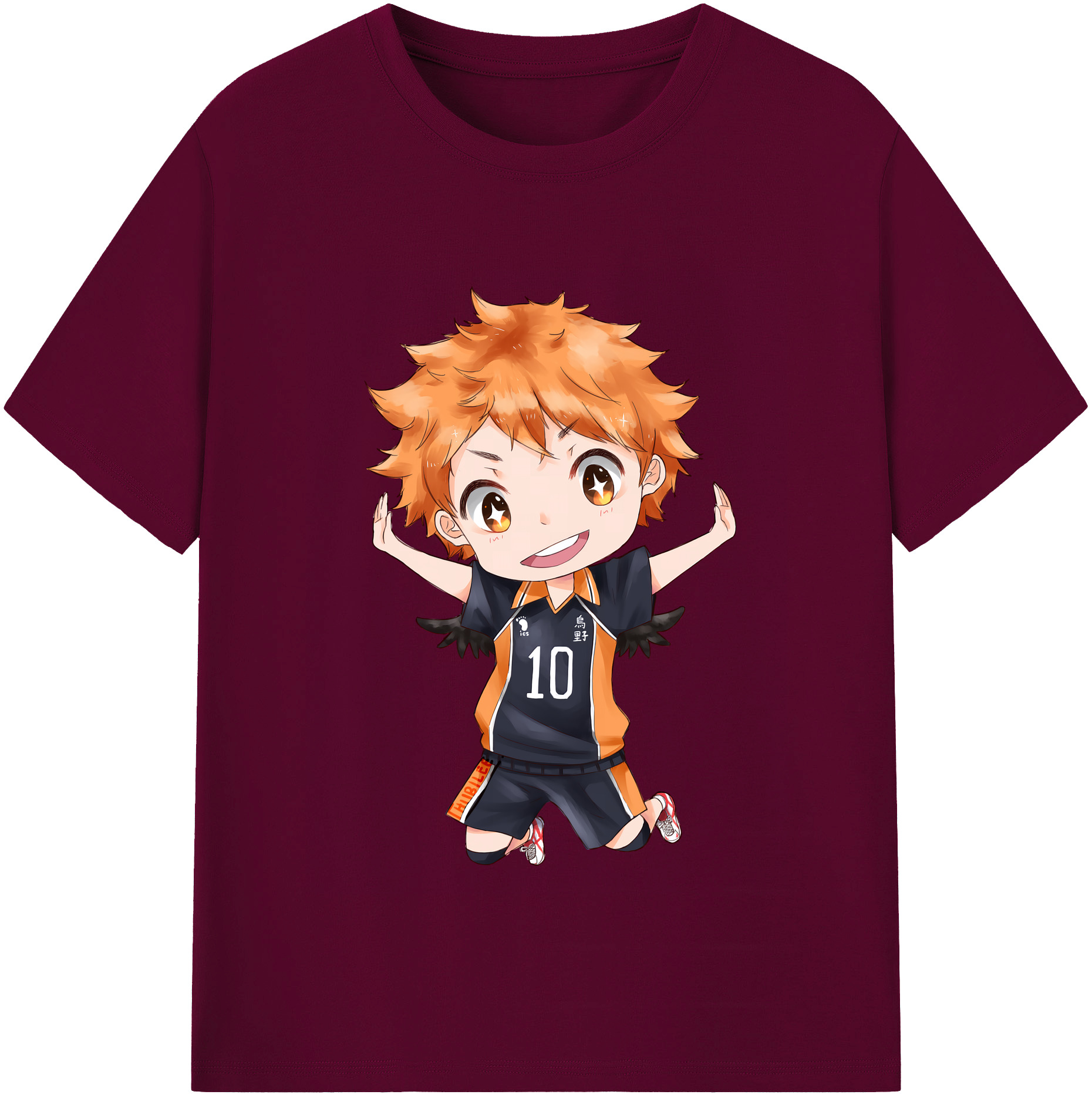 （画像用） ハイキュー!! Haikyu!! レディースカジュアルプリントTシャツ（綿100％）
